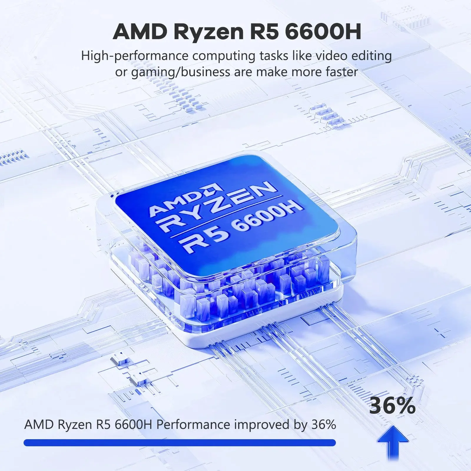 Refurbished Nimo 15.6 N153 FHD R5 6600H Laptop - Image 9