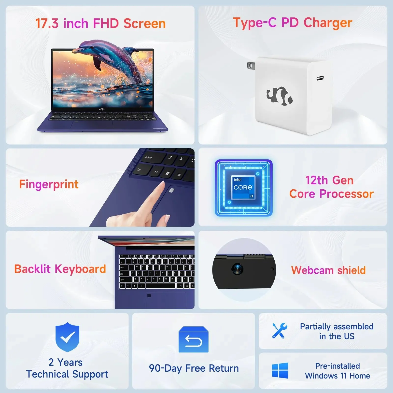 Nimo 17.3 FHD N171 I3-1215U Laptop for Student and Business - Image 10